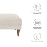 Manor Down Filled Overstuffed Ottoman in Ivory Fabric