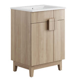 Summit 24" Bathroom Vanity in White Oak