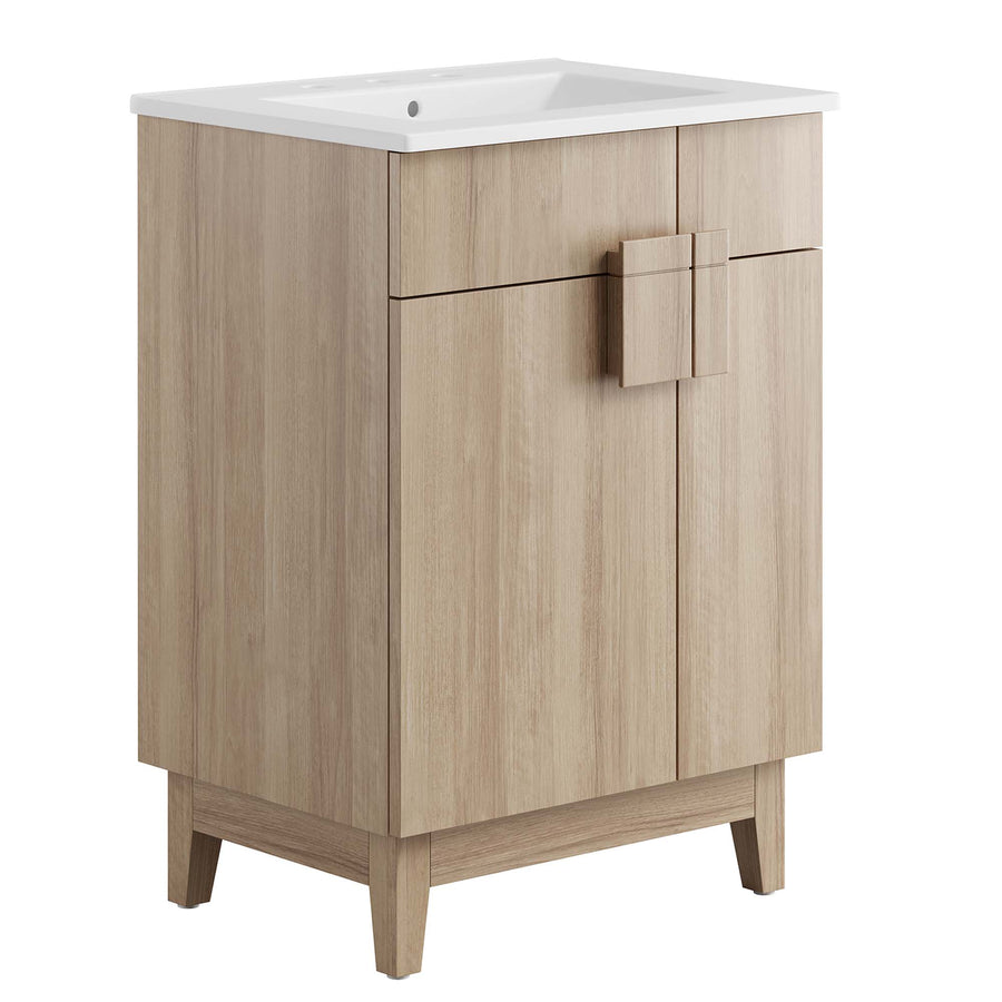 Summit 24" Bathroom Vanity in White Oak