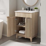 Summit 24" Bathroom Vanity in White Oak