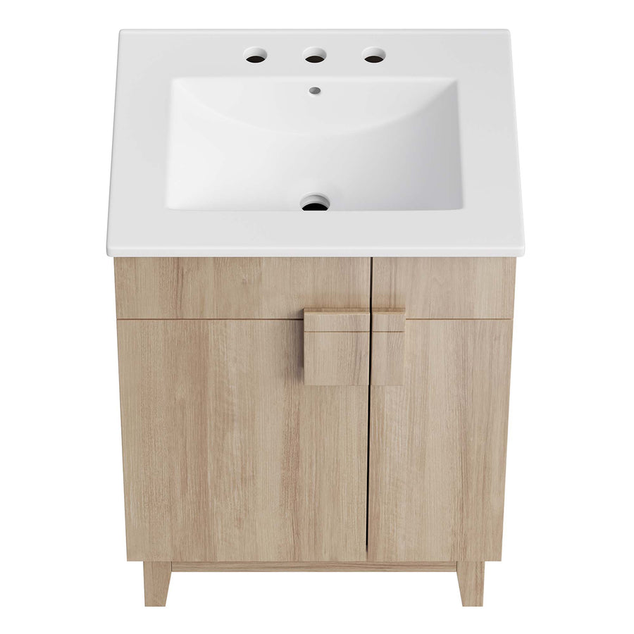 Summit 24" Bathroom Vanity in White Oak