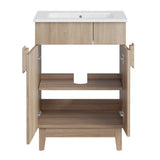 Summit 24" Bathroom Vanity in White Oak