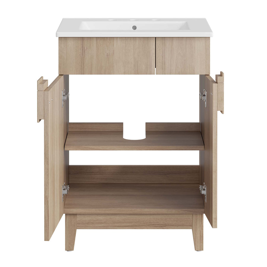 Summit 24" Bathroom Vanity in White Oak