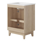 Summit 24" Bathroom Vanity in White Oak