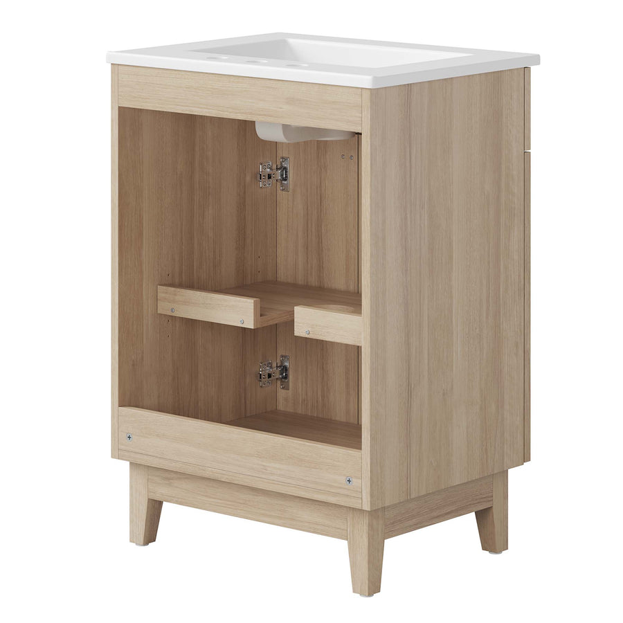 Summit 24" Bathroom Vanity in White Oak