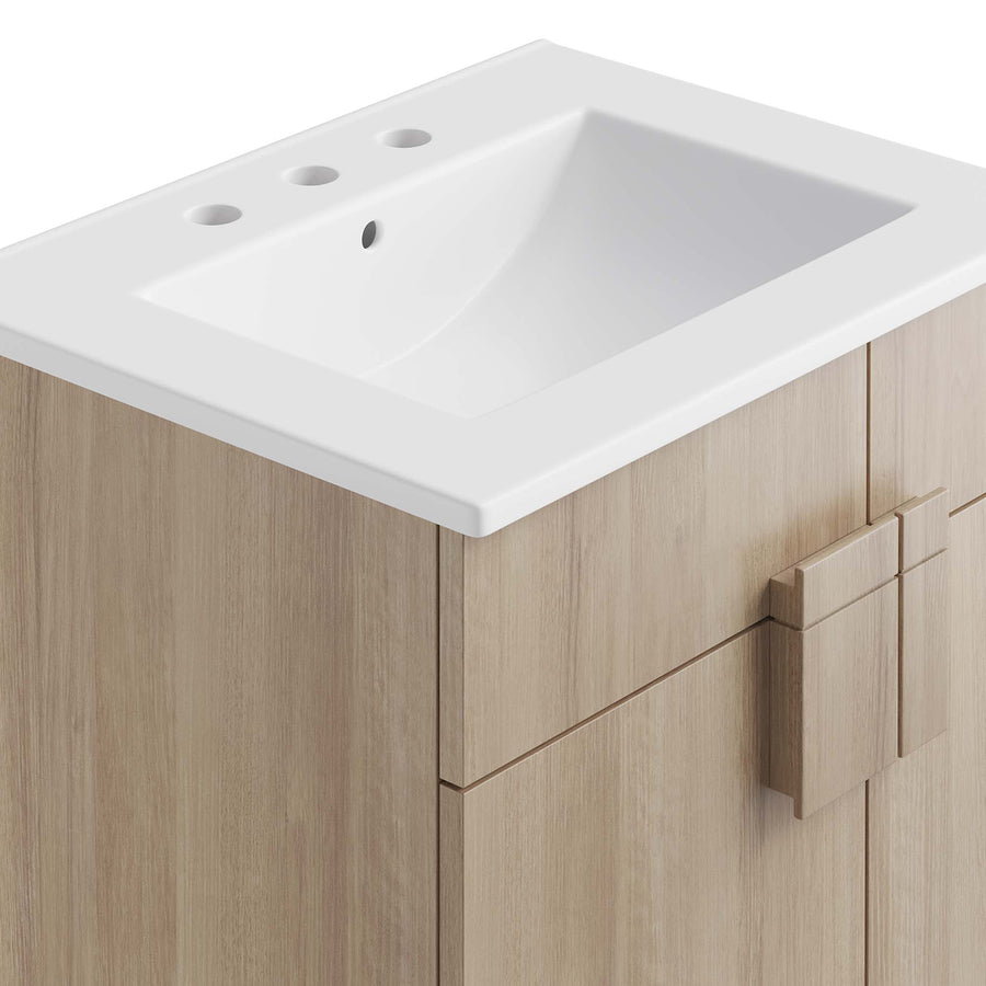 Summit 24" Bathroom Vanity in White Oak