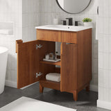 Summit 24" Bathroom Vanity in White Walnut
