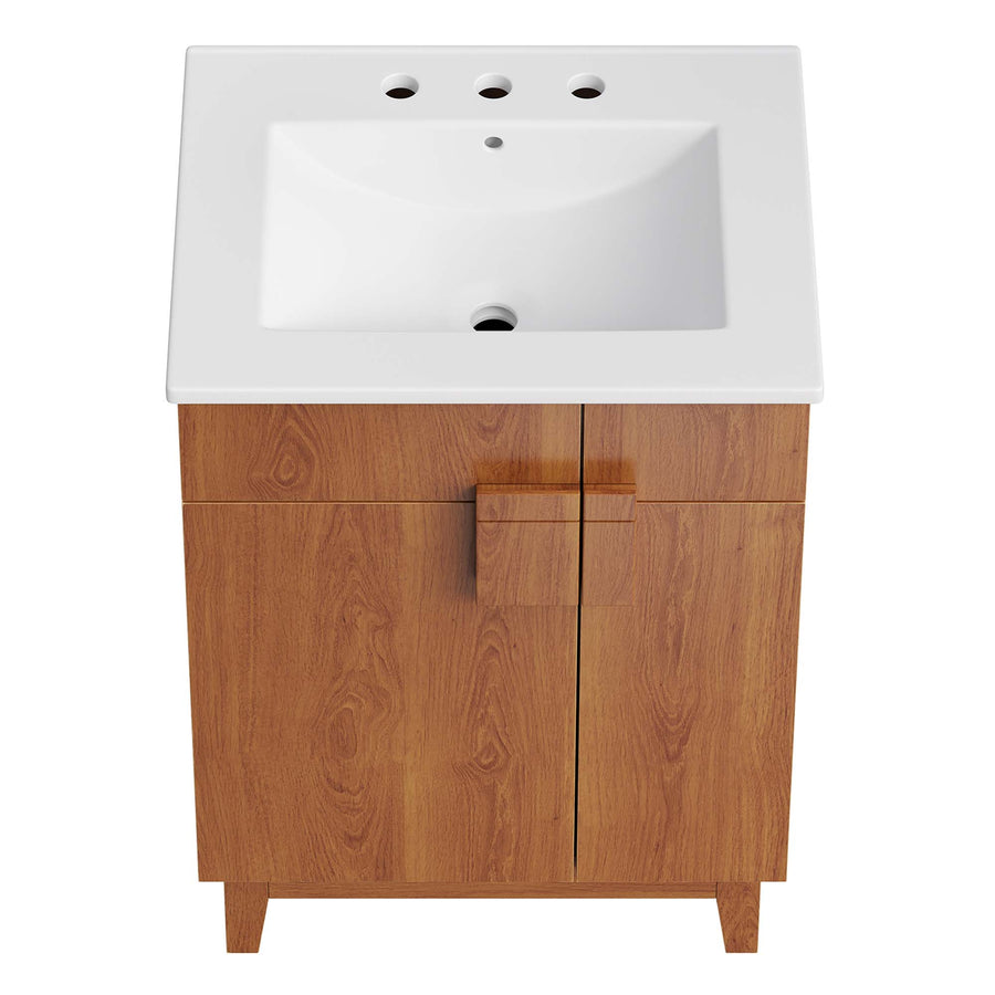 Summit 24" Bathroom Vanity in White Walnut