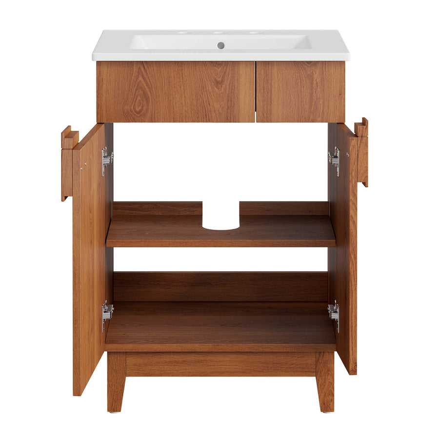 Summit 24" Bathroom Vanity in White Walnut