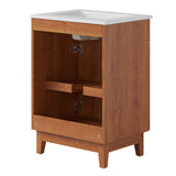 Summit 24" Bathroom Vanity in White Walnut