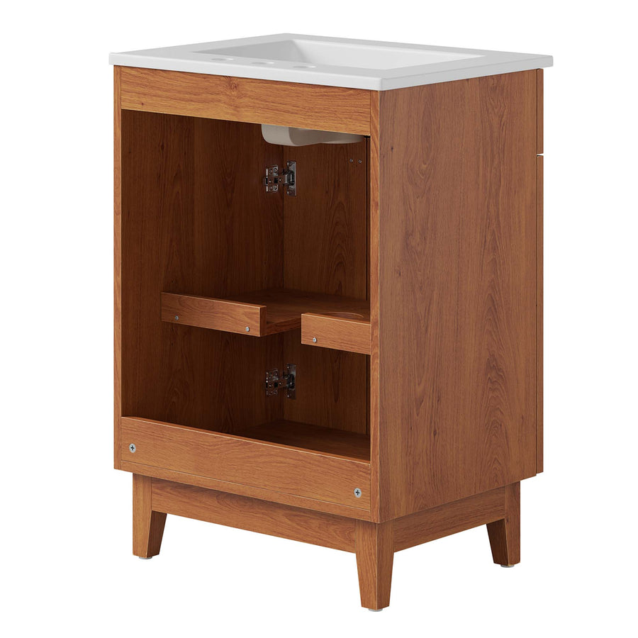 Summit 24" Bathroom Vanity in White Walnut