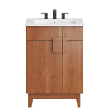 Summit 24" Bathroom Vanity in White Walnut