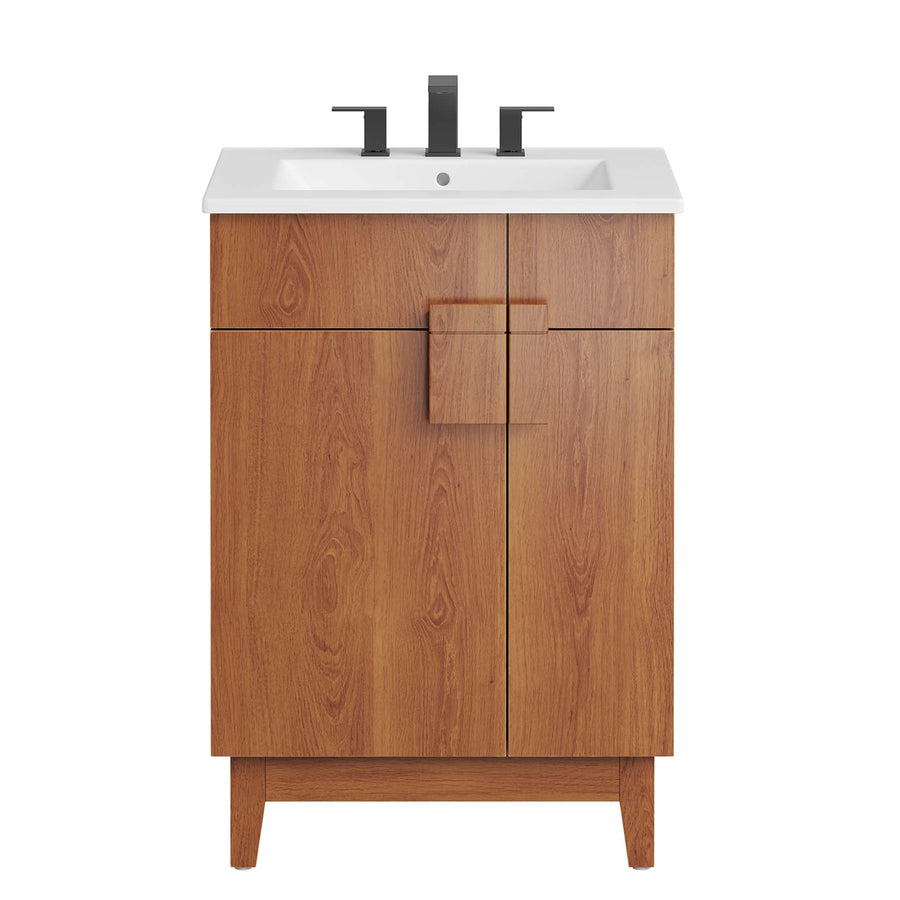 Summit 24" Bathroom Vanity in White Walnut