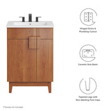 Summit 24" Bathroom Vanity in White Walnut