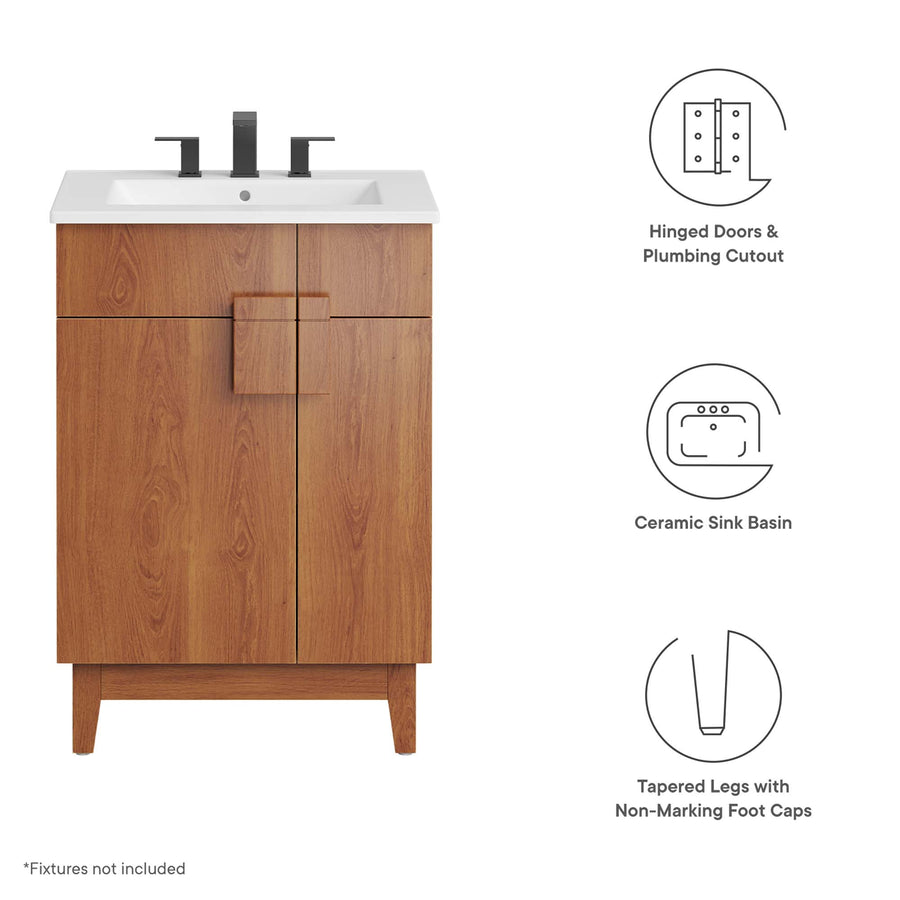 Summit 24" Bathroom Vanity in White Walnut