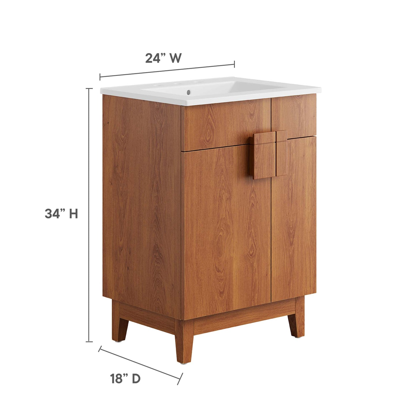 Miles 24" Bathroom Vanity by Furniture For America