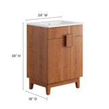 Summit 24" Bathroom Vanity in White Walnut