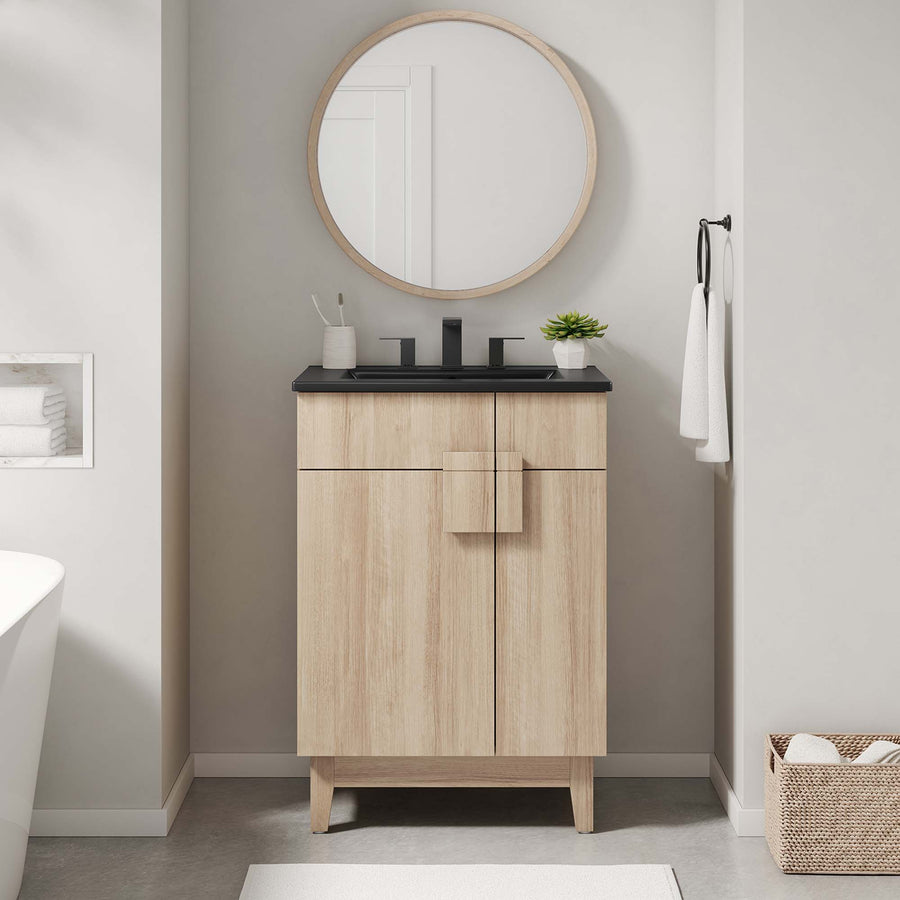 Summit 24" Bathroom Vanity in Black Oak