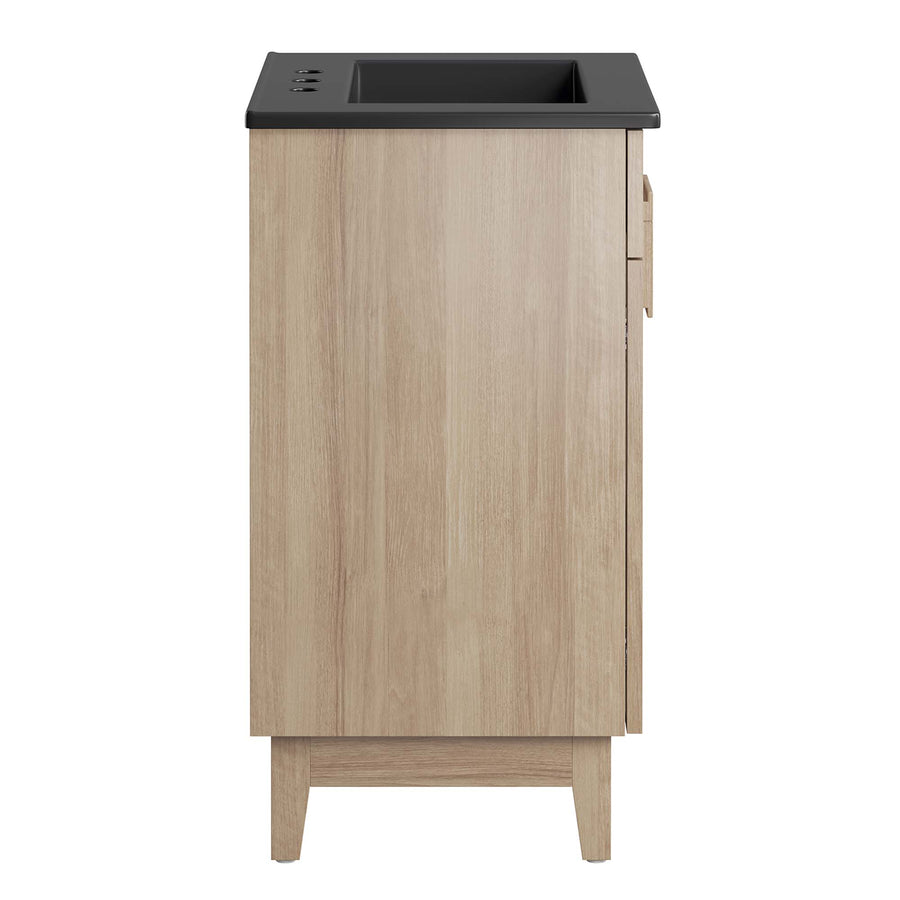 Summit 24" Bathroom Vanity in Black Oak