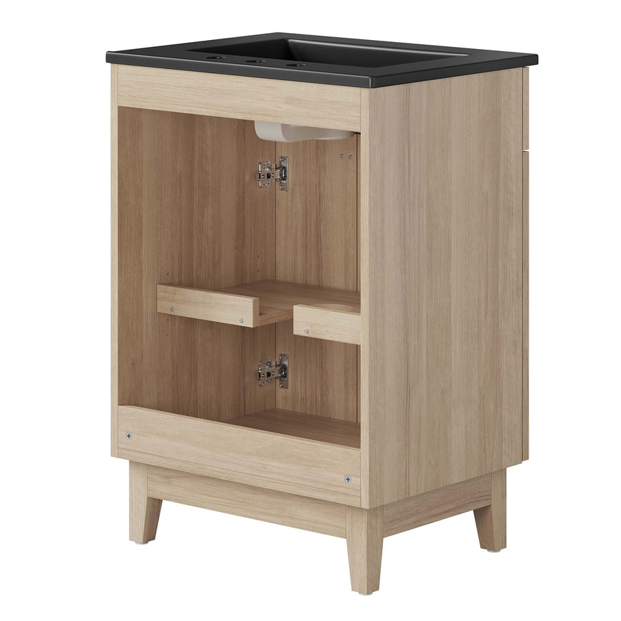 Summit 24" Bathroom Vanity in Black Oak