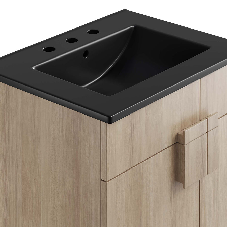 Summit 24" Bathroom Vanity in Black Oak