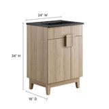 Summit 24" Bathroom Vanity in Black Oak