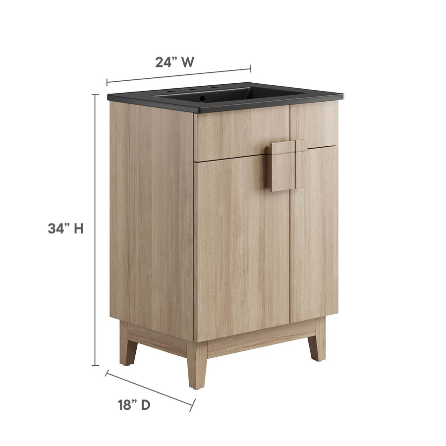 Summit 24" Bathroom Vanity in Black Oak