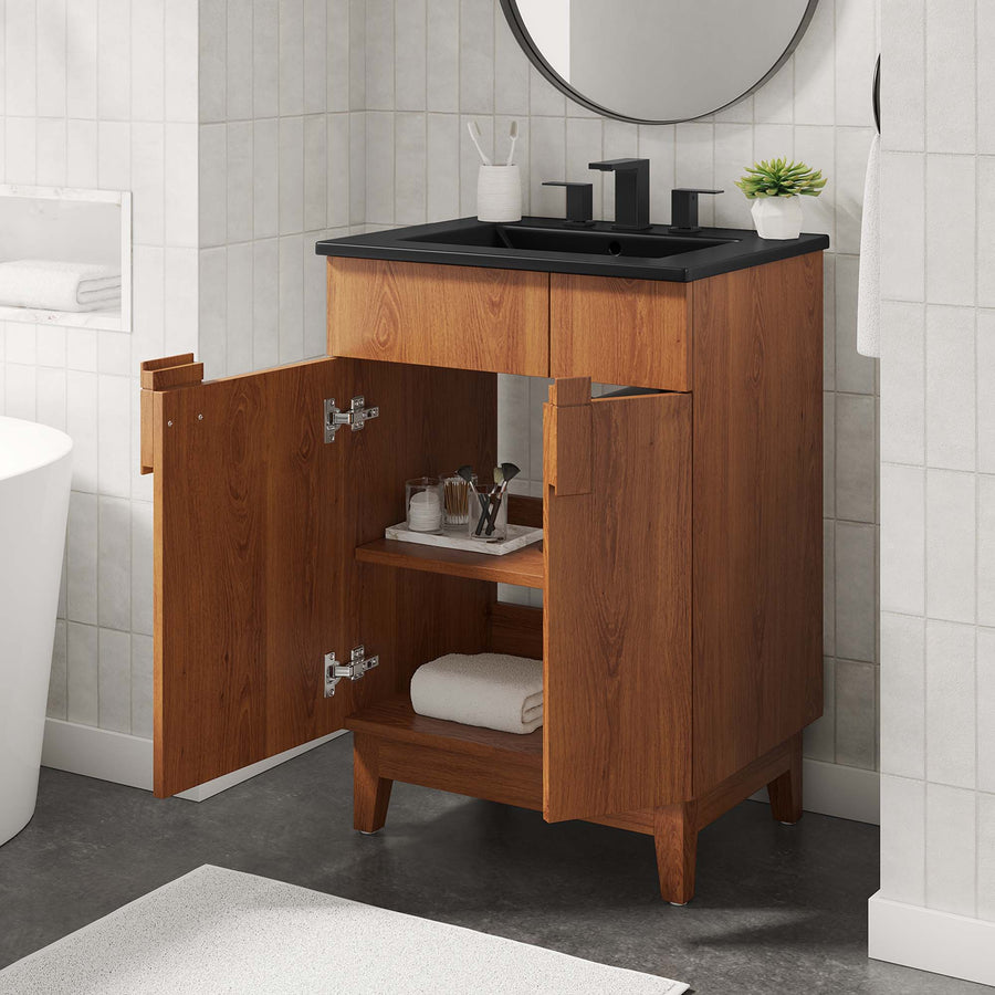 Summit 24" Bathroom Vanity in Black Walnut