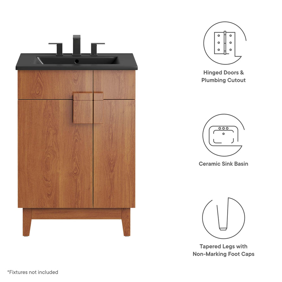 Summit 24" Bathroom Vanity in Black Walnut