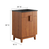 Summit 24" Bathroom Vanity in Black Walnut