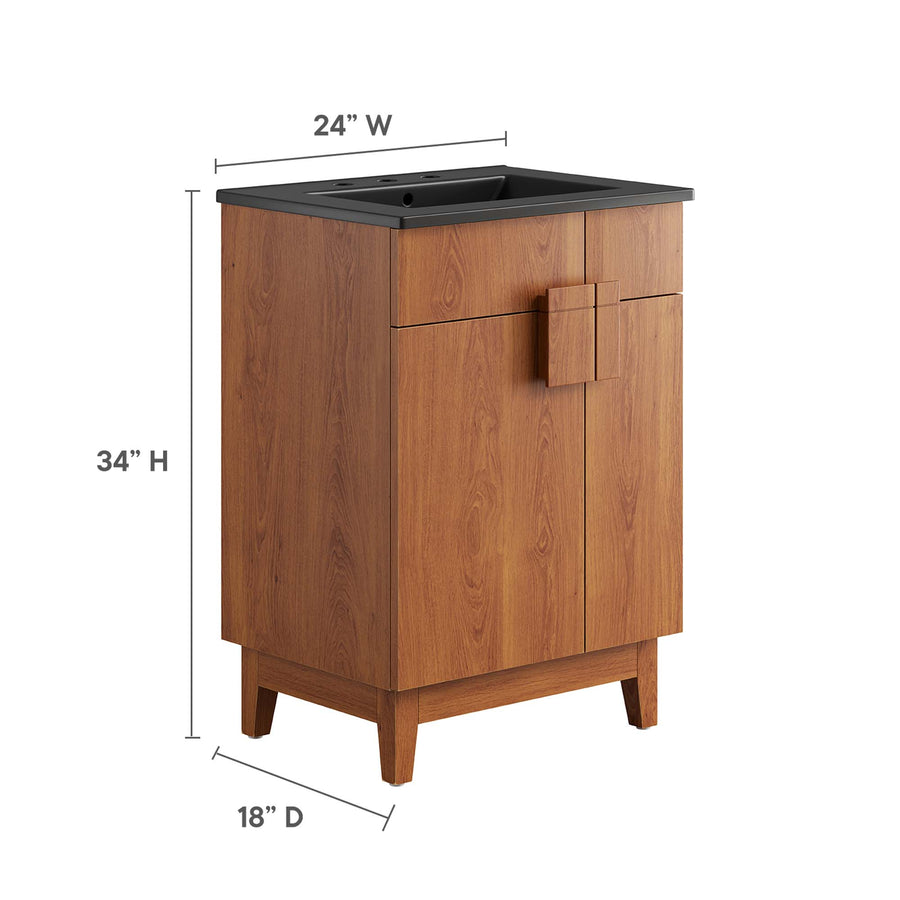 Summit 24" Bathroom Vanity in Black Walnut
