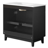 Summit 36" Bathroom Vanity in White Black