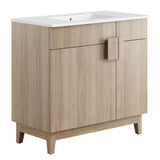 Summit 36" Bathroom Vanity in White Oak