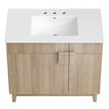 Summit 36" Bathroom Vanity in White Oak