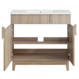 Summit 36" Bathroom Vanity in White Oak