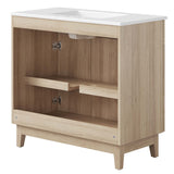 Summit 36" Bathroom Vanity in White Oak