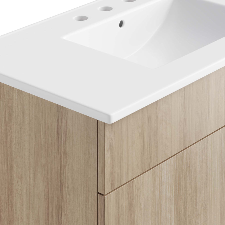 Summit 36" Bathroom Vanity in White Oak