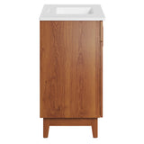 Summit 36" Bathroom Vanity in White Walnut