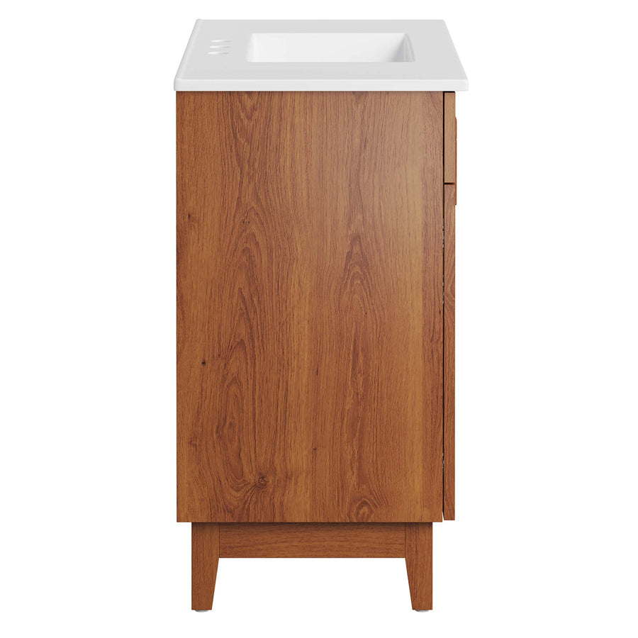 Summit 36" Bathroom Vanity in White Walnut