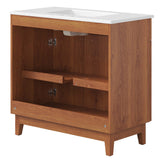 Summit 36" Bathroom Vanity in White Walnut