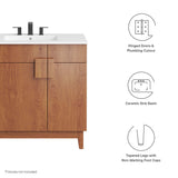 Summit 36" Bathroom Vanity in White Walnut
