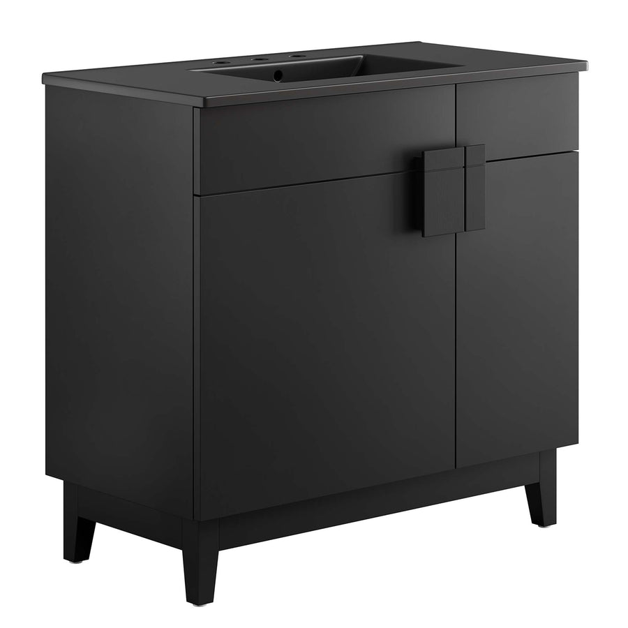 Summit 36" Bathroom Vanity in Black Black