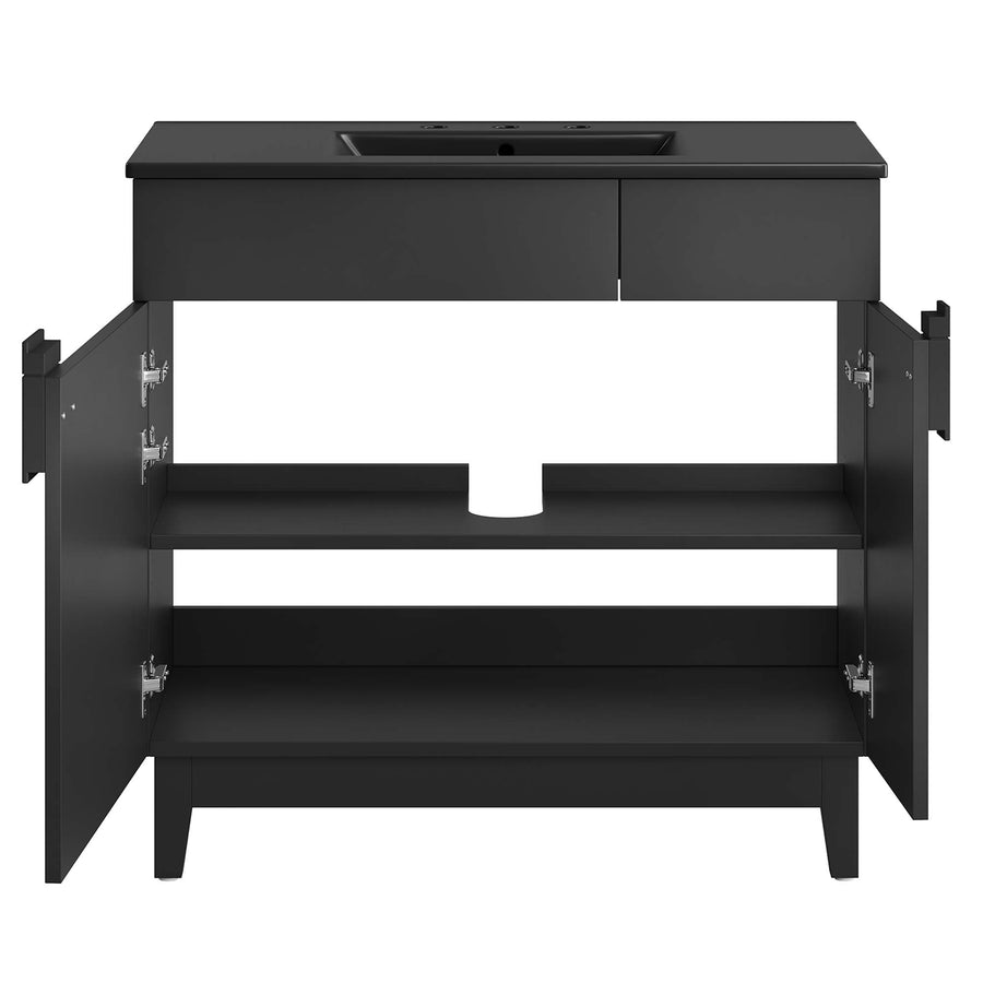 Summit 36" Bathroom Vanity in Black Black