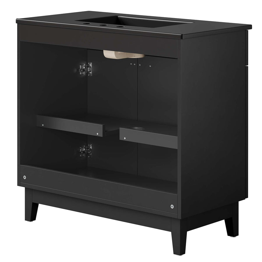 Summit 36" Bathroom Vanity in Black Black