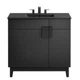Summit 36" Bathroom Vanity in Black Black