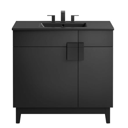 Miles 36" Bathroom Vanity in Black Black
