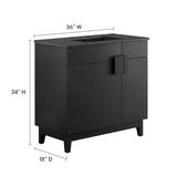 Summit 36" Bathroom Vanity in Black Black