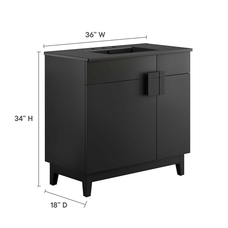 Summit 36" Bathroom Vanity in Black Black