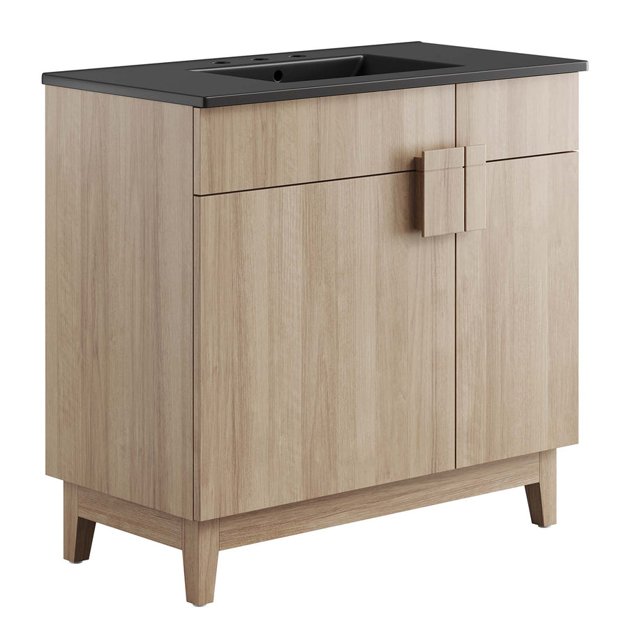 Summit 36" Bathroom Vanity in Black Oak