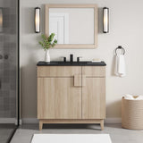 Summit 36" Bathroom Vanity in Black Oak